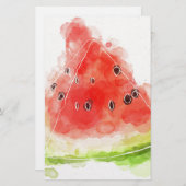 水彩画のスイカ 便箋 (正面/裏面)