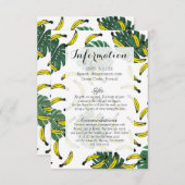 水彩画のスイスチーズの植物およびバナナ エンクロージャーカード (正面/裏面)