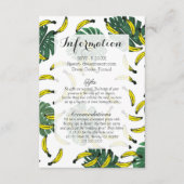 水彩画のスイスチーズの植物およびバナナ エンクロージャーカード (正面)