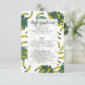 水彩画のスイスチーズの植物およびバナナ エンクロージャーカード (スタンド正面)