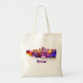 水彩画のスカイラインを再び見る トートバッグ (正面)