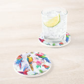 水彩画のスタイルのオウム コースター (側面)