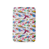 水彩画のスタイルのオウム バスマット (正面縦)