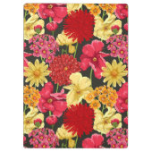 水彩画のスタイルの花模様の壁紙 クリップボード (裏面)