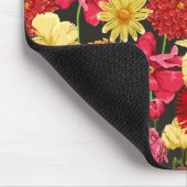 水彩画のスタイルの花模様の壁紙 マウスパッド (コーナー)