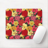水彩画のスタイルの花模様の壁紙 マウスパッド (マウス)