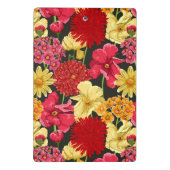 水彩画のスタイルの花模様の壁紙 ミニクリップボード (裏面)