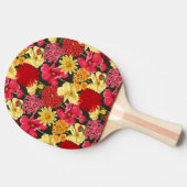 水彩画のスタイルの花模様の壁紙 卓球ラケット (横)