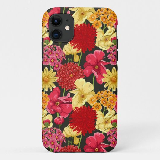 水彩画のスタイルの花模様の壁紙 Case-Mate iPhoneケース (裏面)