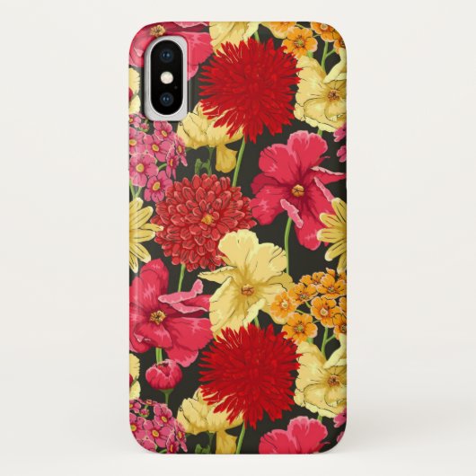水彩画のスタイルの花模様の壁紙 Case-Mate iPhoneケース (裏面)