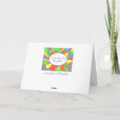 水彩画のステンドグラス風 ありがとうカード サンキューカード (裏面)