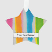 水彩画のストライプな質 オーナメント (裏面)