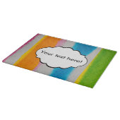 水彩画のストライプな質 カッティングボード (角)