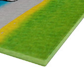 水彩画のストライプな質 カッティングボード (角)