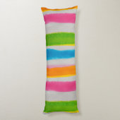 水彩画のストライプな質 ボディピロー (裏面 (縦))