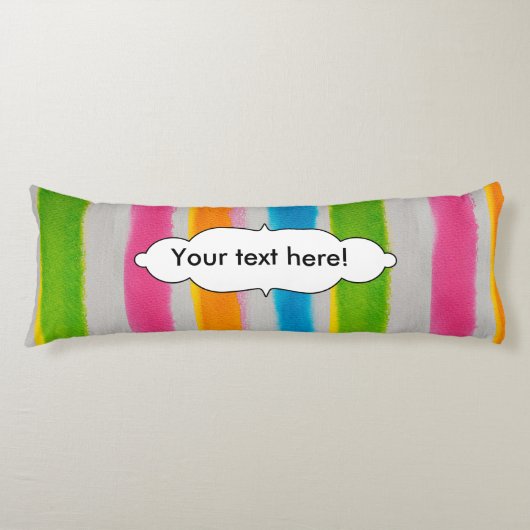 水彩画のストライプな質 ボディピロー (正面)