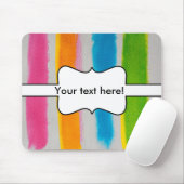 水彩画のストライプな質 マウスパッド (マウス)