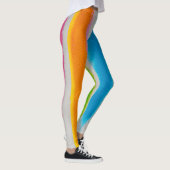 水彩画のストライプな質 レギンス (右)