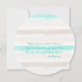 水彩画のストライプのビーチのテーマの保存日付 セーブザデート (裏面)