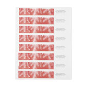 水彩画のストリップの休日の差出人住所ラベル ラップアラウンドラベル (シート)