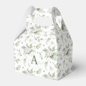 水彩画のスノーベリー　ホワイトセダー　ブランチ　クリスマス フェイバーボックス (正面サイド)