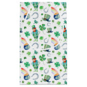 水彩画のセントパトリックの日パターン スモールペーパーバッグ (裏面)