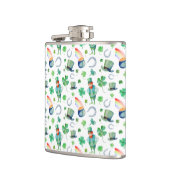 水彩画のセントパトリックの日パターン フラスク (左)