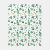 水彩画のセントパトリックの日パターン フリースブランケット (正面)