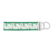水彩画のセントパトリックの日パターン リストバンドキーホルダー (鍵右)