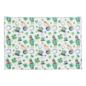 水彩画のセントパトリックの日パターン 枕カバー (裏面-右)