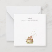 水彩画のセントパトリックデイベイビー ノートカード (正面)