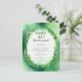 水彩画のセントパトリックデーのクローバー誕生日 ポストカード