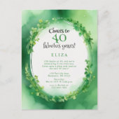 水彩画のセントパトリックデーのクローバー誕生日 ポストカード (正面)