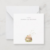 水彩画のセントパトリックデーの赤ちゃんのメモカード ノートカード (正面)