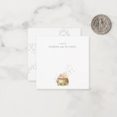 水彩画のセントパトリックデーの赤ちゃんのメモカード ノートカード (正面/裏面インサイチュ)