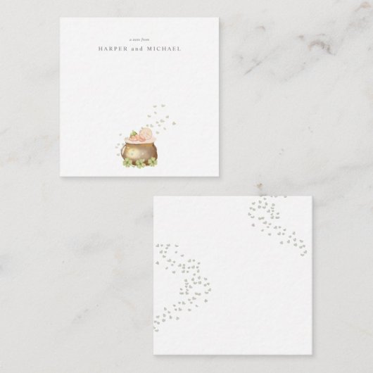 水彩画のセントパトリックデーの赤ちゃんのメモカード ノートカード (正面/裏面)