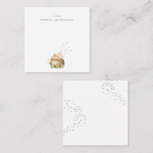 水彩画のセントパトリックデーの赤ちゃんのメモカード