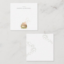 水彩画のセントパトリックデーの赤ちゃんのメモカード ノートカード