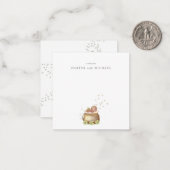 水彩画のセントパトリックデーの赤ちゃん ノートカード (正面/裏面インサイチュ)