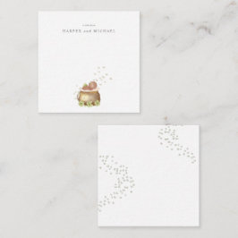 水彩画のセントパトリックデーの赤ちゃん ノートカード