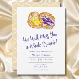 水彩画のゼリーダンシング引退パーティー 招待状