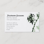 水彩画のタケはl東洋の禅のTouchにつきまといます 名刺 (裏面)