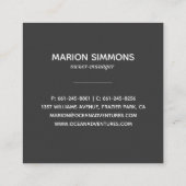 水彩画のタコの正方形の名刺 スクエア名刺 (裏面)