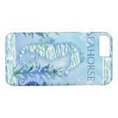 水彩画のタツノオトシゴの海の海のモダンなビーチの芸術 Case-Mate iPhoneケース (裏面(横))