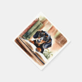 水彩画のダシュント スタンダードカクテルナプキン (角)