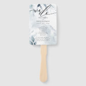 水彩画のダスティーブルーの葉のドゥアナ ハンドファン (正面)