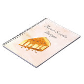 水彩画のチーズケーキパン屋さん お母さんのスイーツレシピ ノートブック (左側)