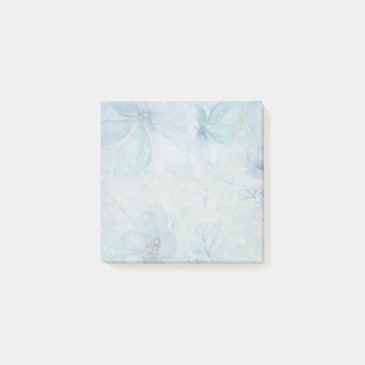 水彩画のティール（緑がかった色）によってはポスト・イットが開花します ポストイット (正面)