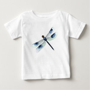 水彩画のトンボのワイシャツ ベビーTシャツ