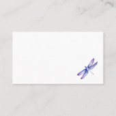 水彩画のトンボの名刺|の紫色 名刺 (裏面)